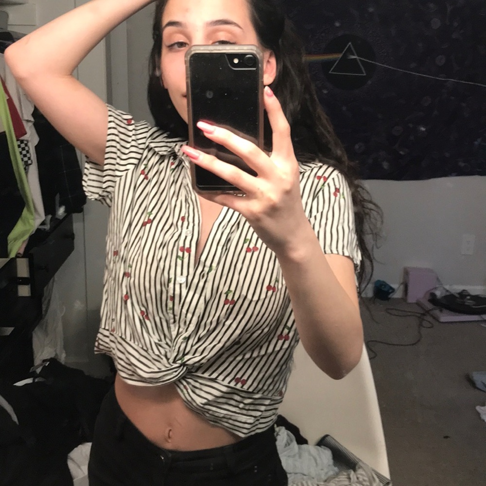 Cherry button up